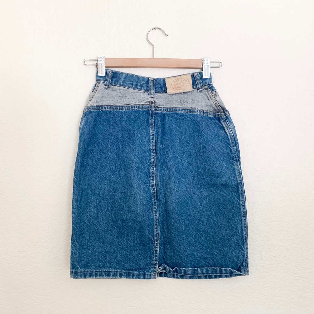 Vintage Extra Small Denim High Waisted Skirt - Picture 4 of 5